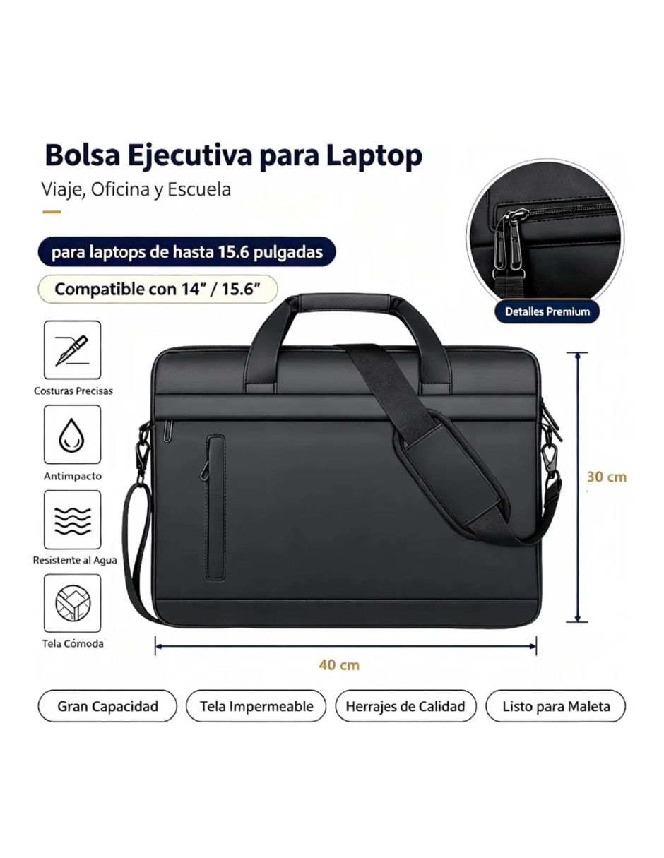 Maletín/Kit Maletín de Poliéster con compartimiento para(si aplica) laptop 15.6 pulgadas y celular(si aplica) 4