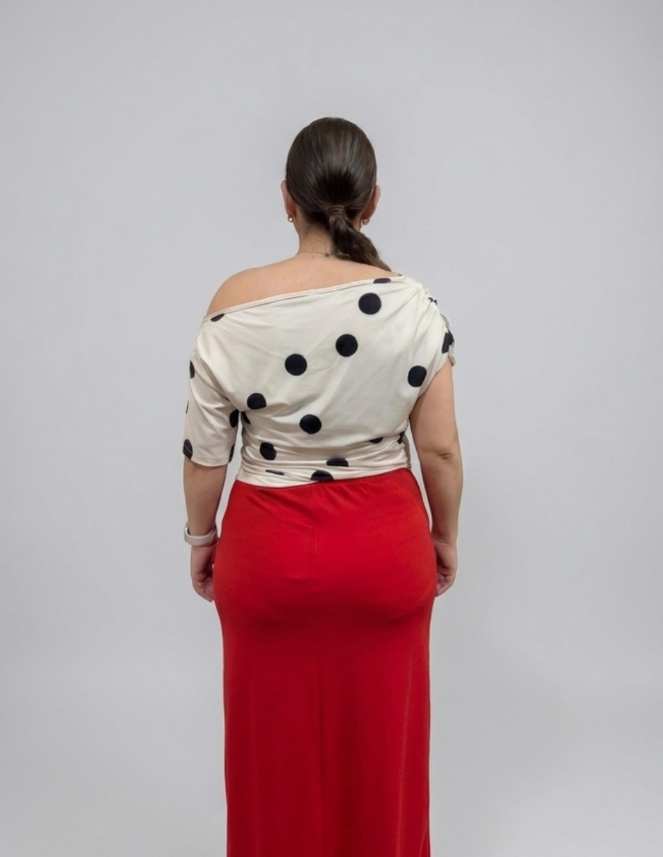 Blusa strapless manga corta para mujer 2