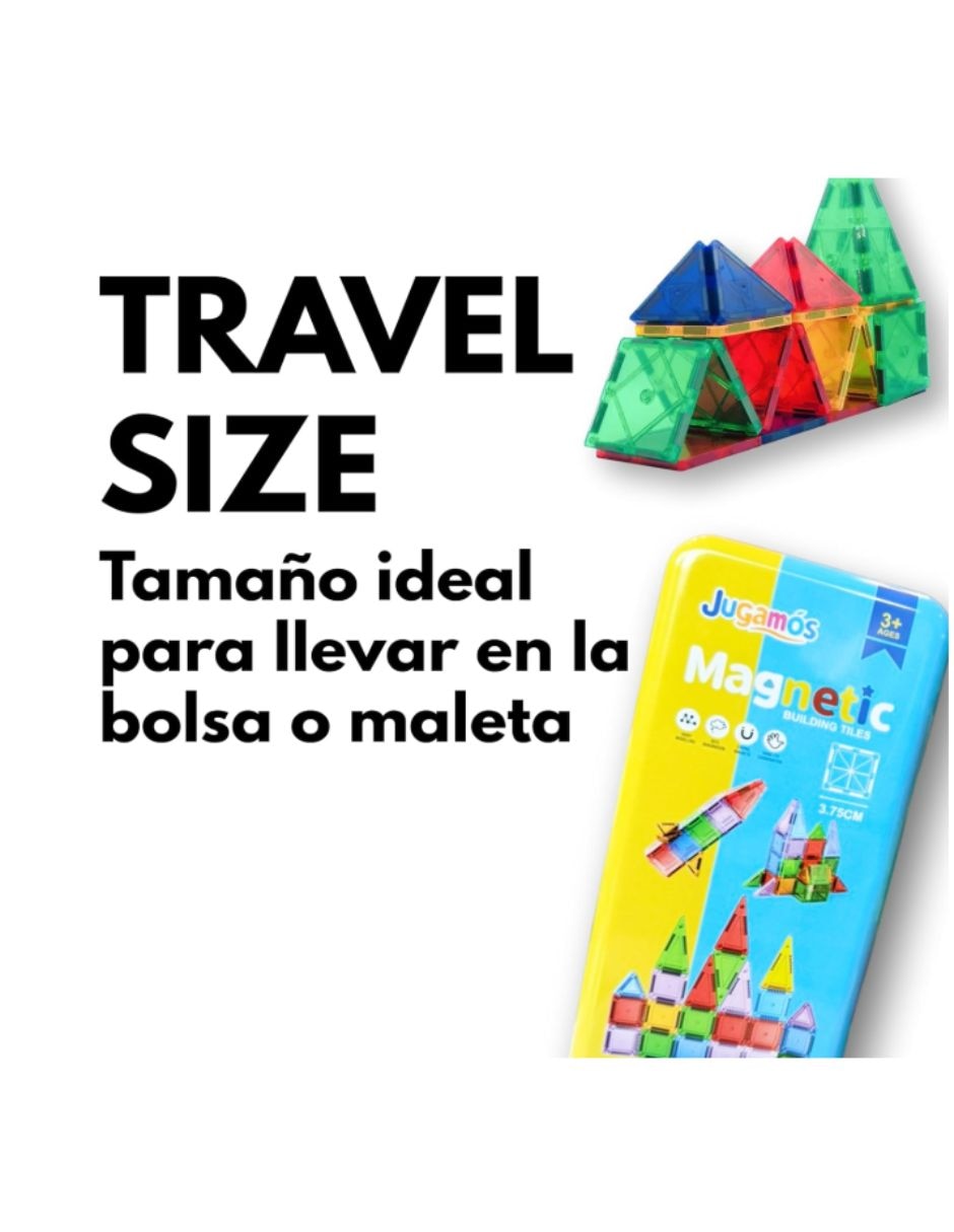 Juguete interactivo calmito bloques magnéticos travel version para construcción 5