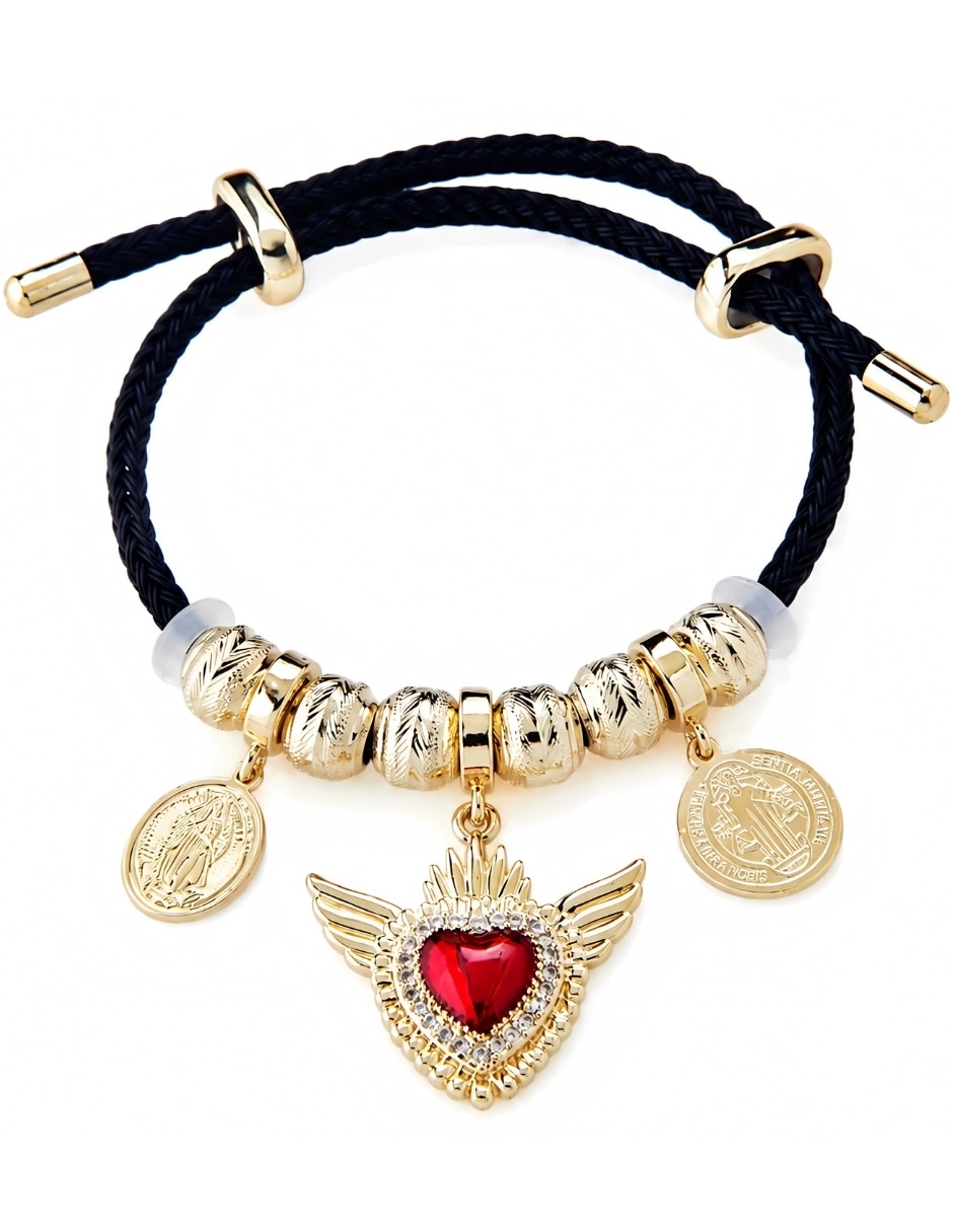 Pulsera con zirconia rosarium acabado 3