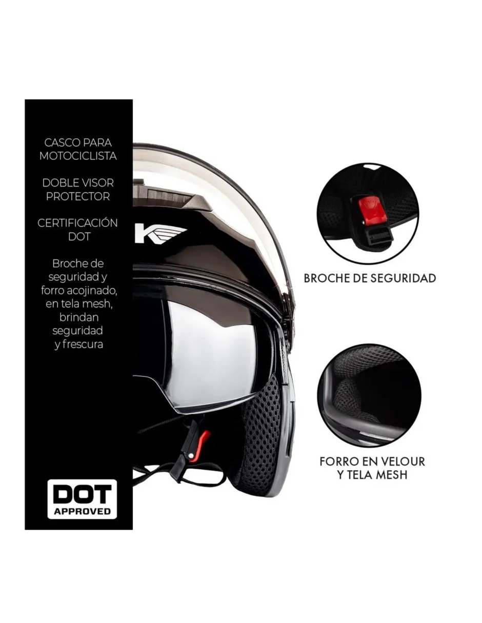 Casco cerrado para motocicleta deportiva unisex 3