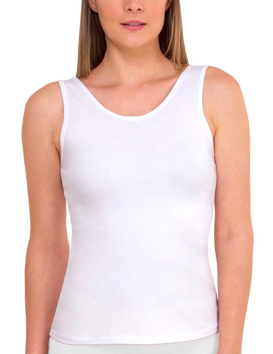 Camiseta oscar hackman cuello v medio sin manga de algodón pima 3