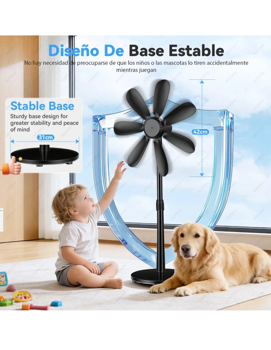 Set ventilador pedestal 3 velocidades 4