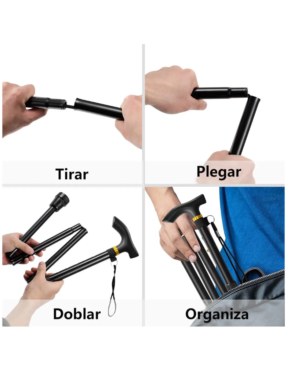 Bastón plegable genérica de mezcla de materiales