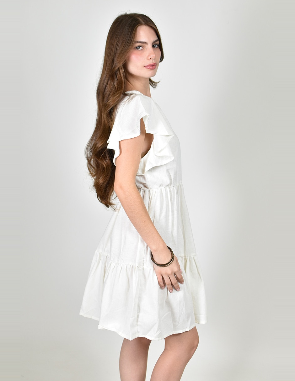 Vestido arriba rodilla casual para mujer 2