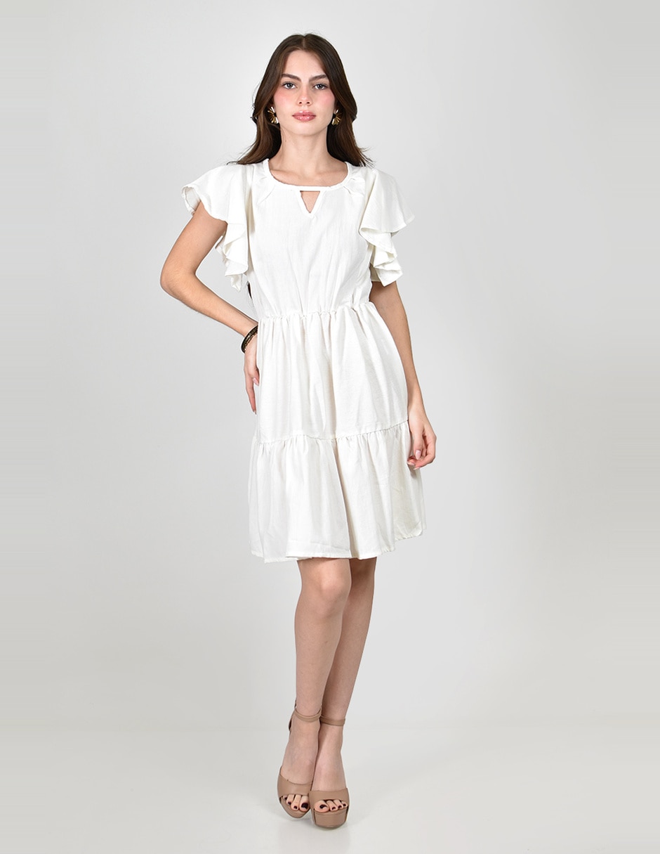 Vestido arriba rodilla casual para mujer 3