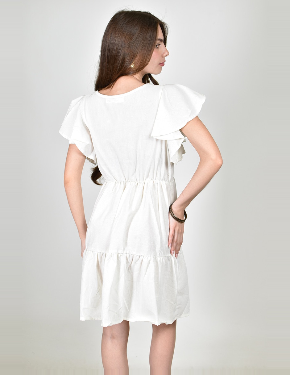 Vestido arriba rodilla casual para mujer 4
