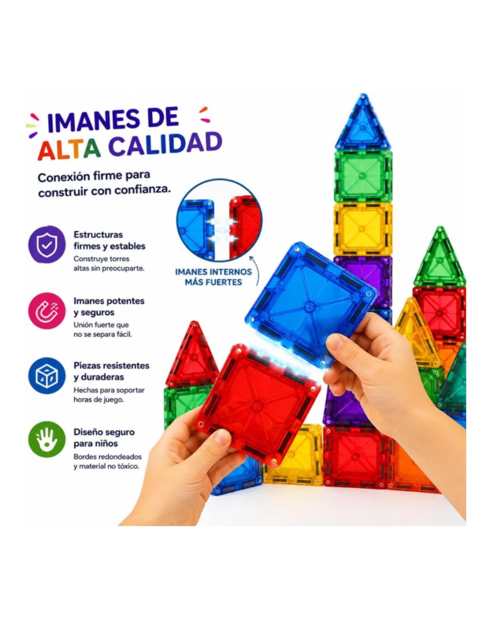 Juguete interactivo calmito bloques magnéticos de construcción 3