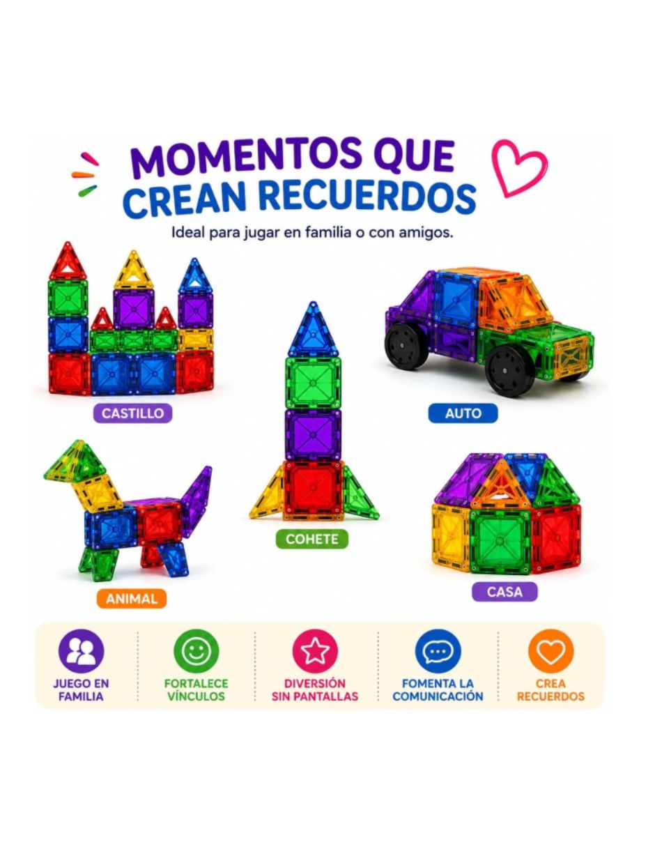 Juguete interactivo calmito bloques magnéticos de construcción 5