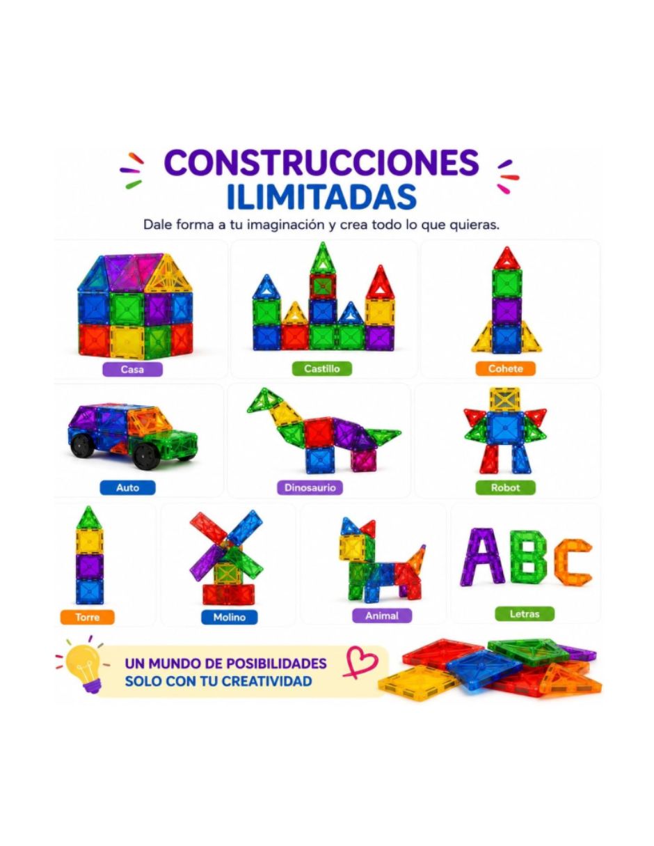 Juguete interactivo calmito bloques magnéticos de construcción 6