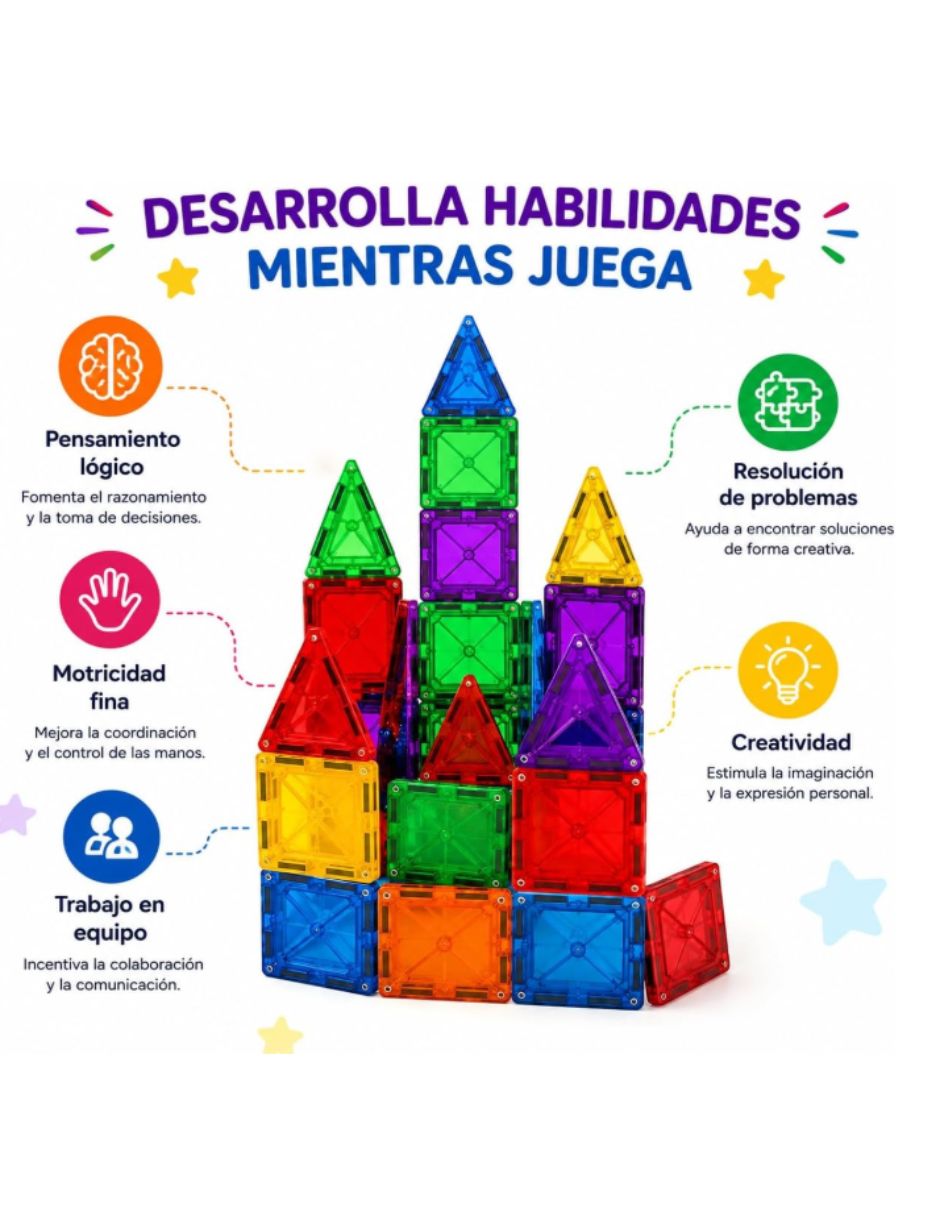 Juguete interactivo calmito bloques magnéticos de construcción 7