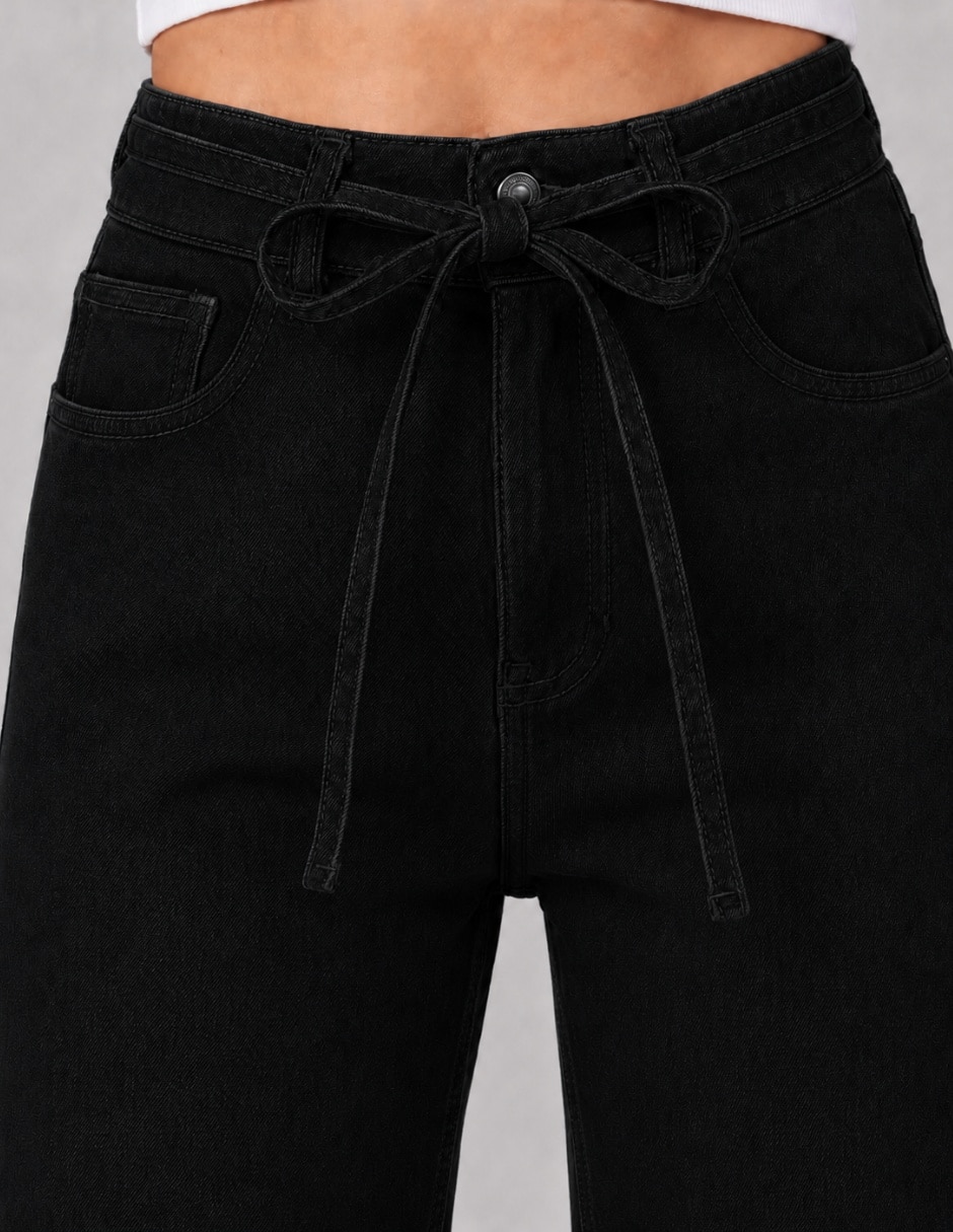 Jeans regular mom cintura alta para mujer 3