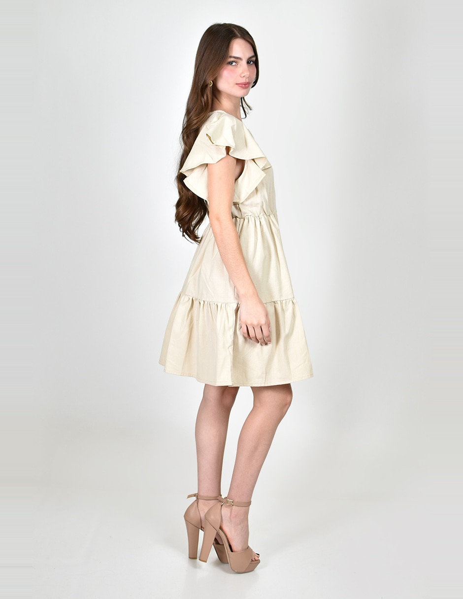 Vestido arriba rodilla casual para mujer 2
