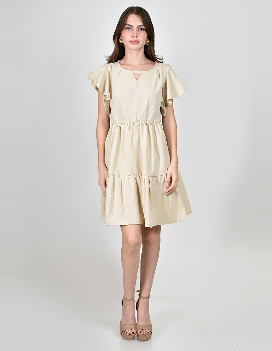 Vestido arriba rodilla casual para mujer 3