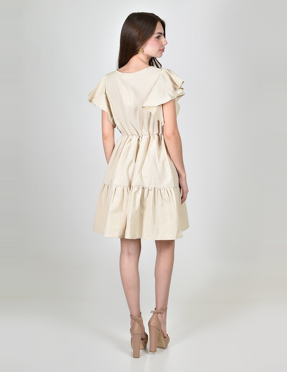 Vestido arriba rodilla casual para mujer 4