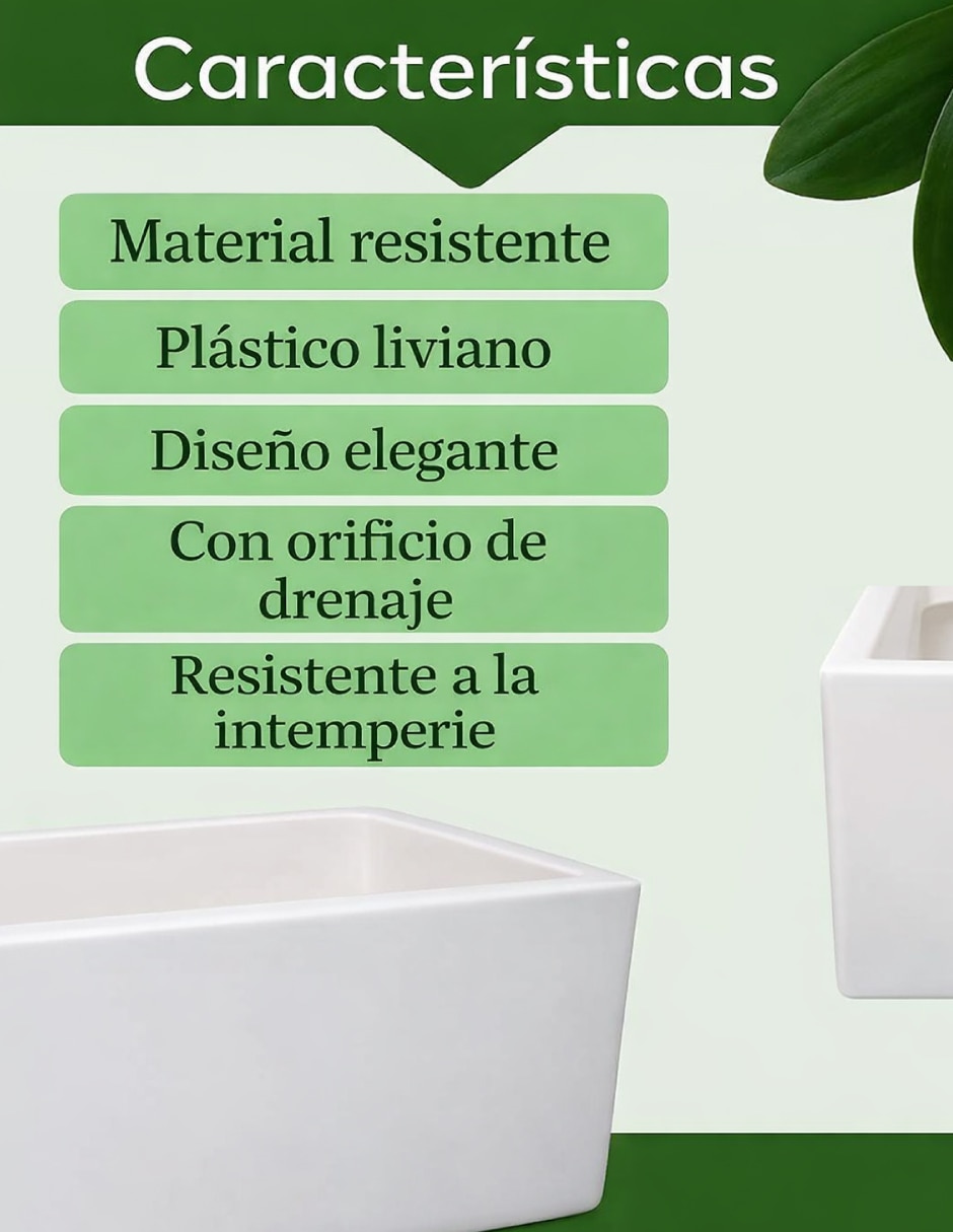 Maceta de plástico con no 5