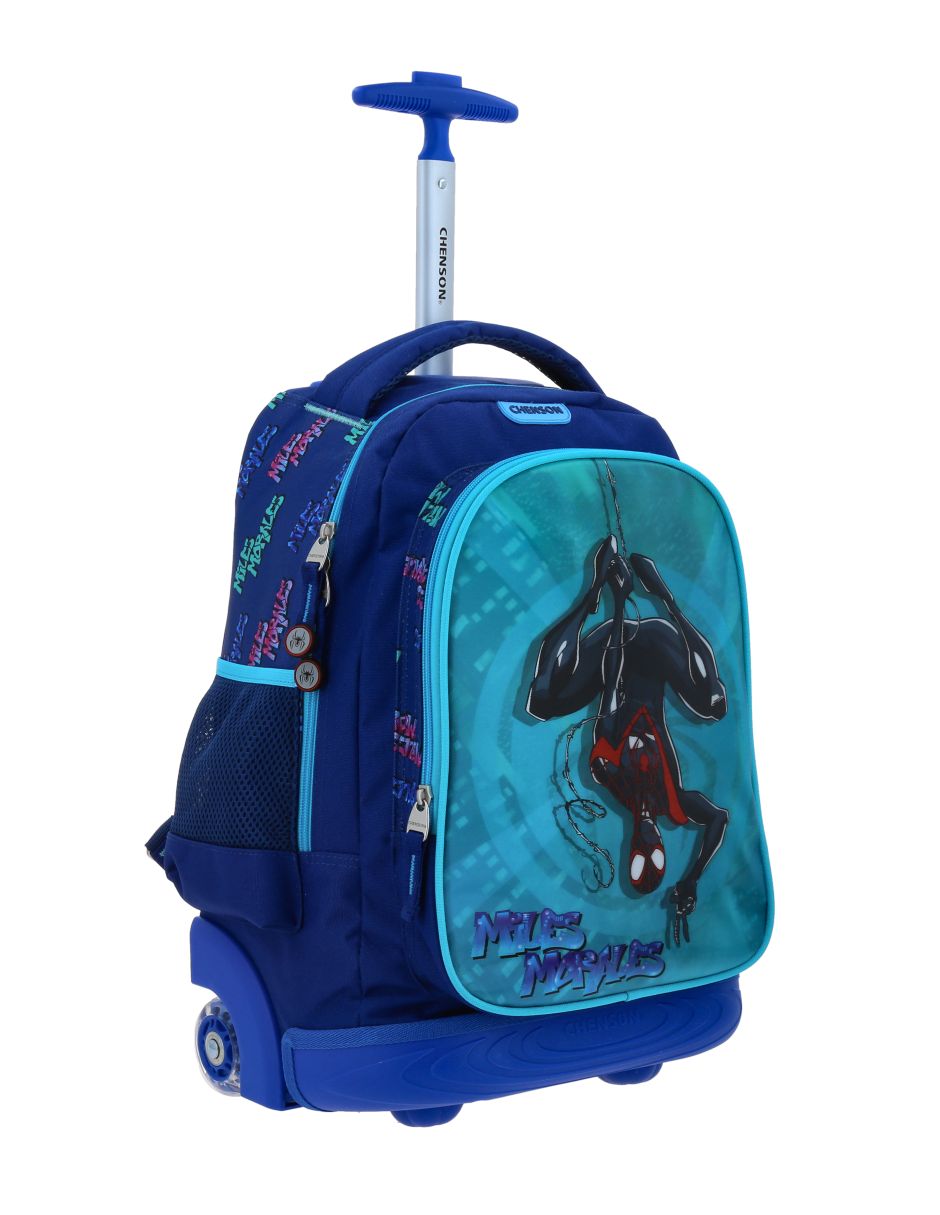 Mochila con ruedas escolar miles morales telt para niño 8