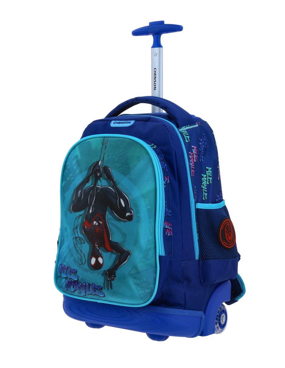 Mochila con ruedas escolar miles morales telt para niño 2