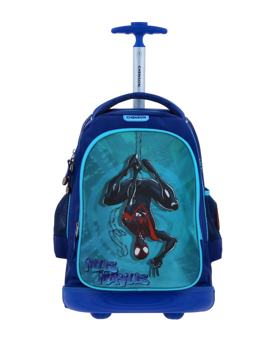 Mochila con ruedas escolar miles morales telt para niño 9