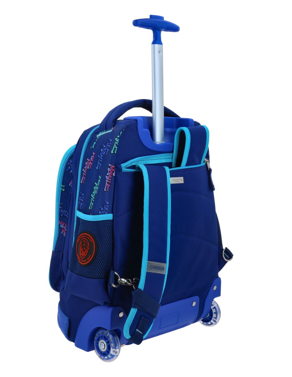 Mochila con ruedas escolar miles morales telt para niño 3