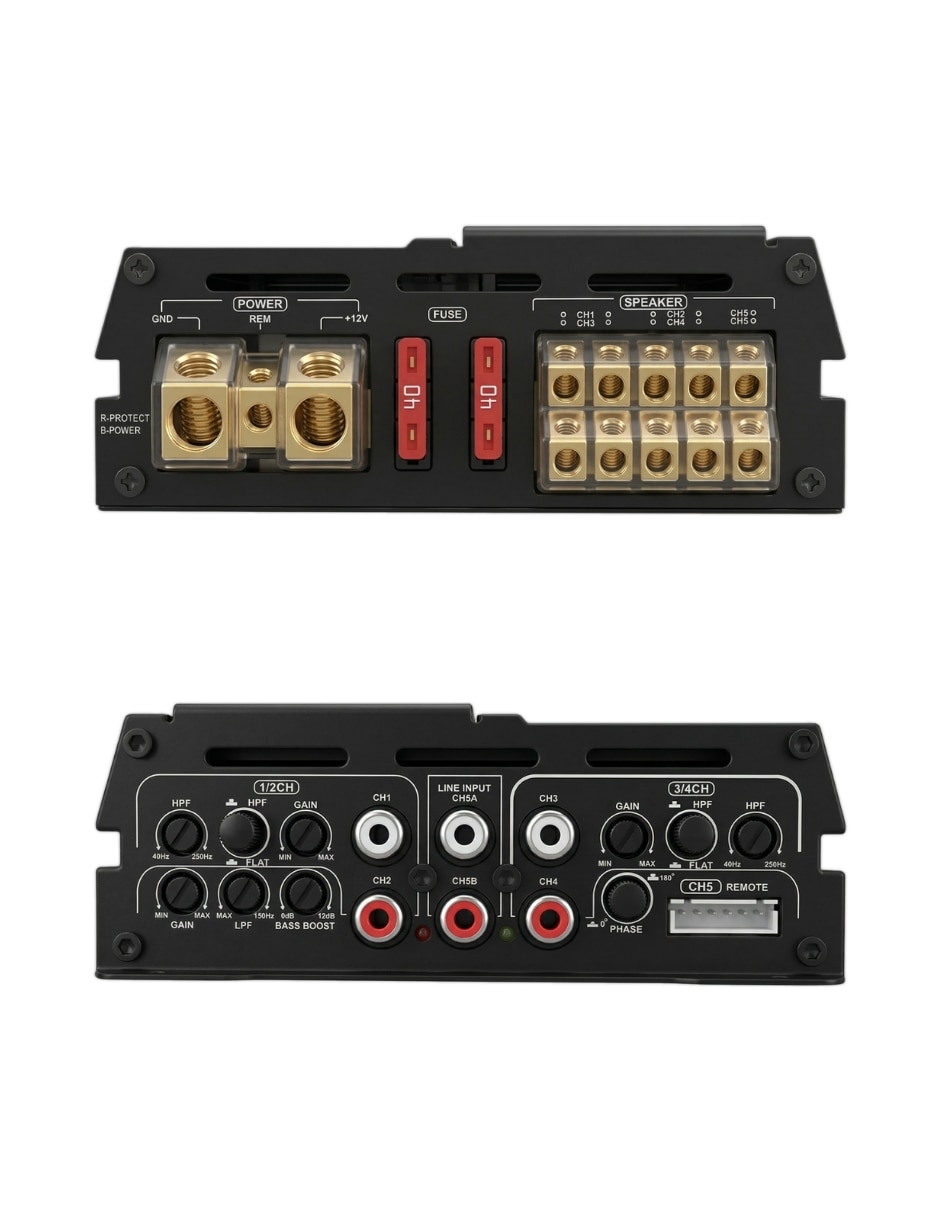 Amplificador para auto rks-p900.5dm de 0.2-6.0 v 4