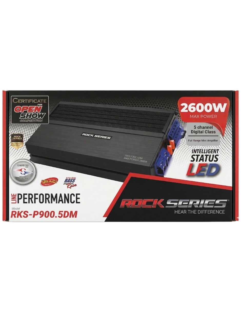 Amplificador para auto rks-p900.5dm de 0.2-6.0 v 7