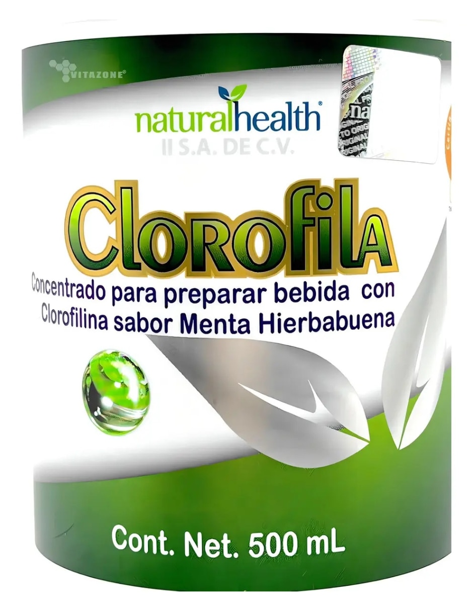 Suplementos alimenticios clorofila líquida 500 ml sabor menta natural health con concentrado de clorofila sabor menta de 2