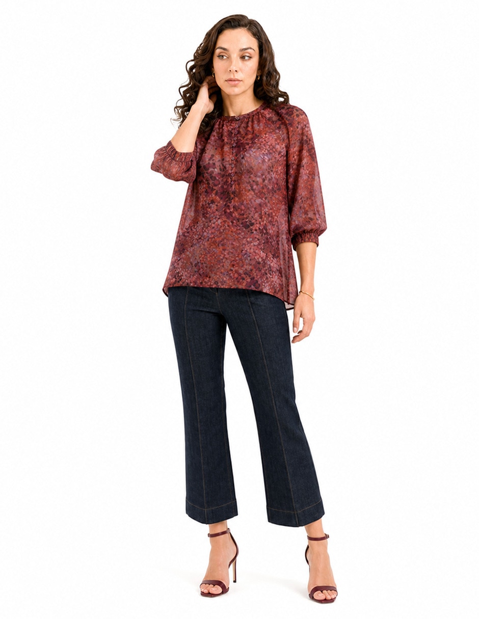 Blusa Foley's manga 3/4 para mujer