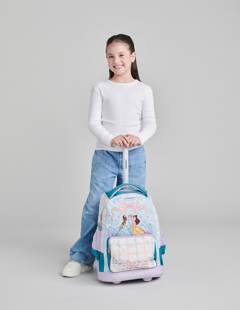 Mochila escolar princesas disney bun para niña 8