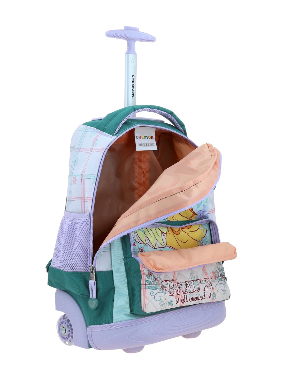 Mochila escolar princesas disney bun para niña 4