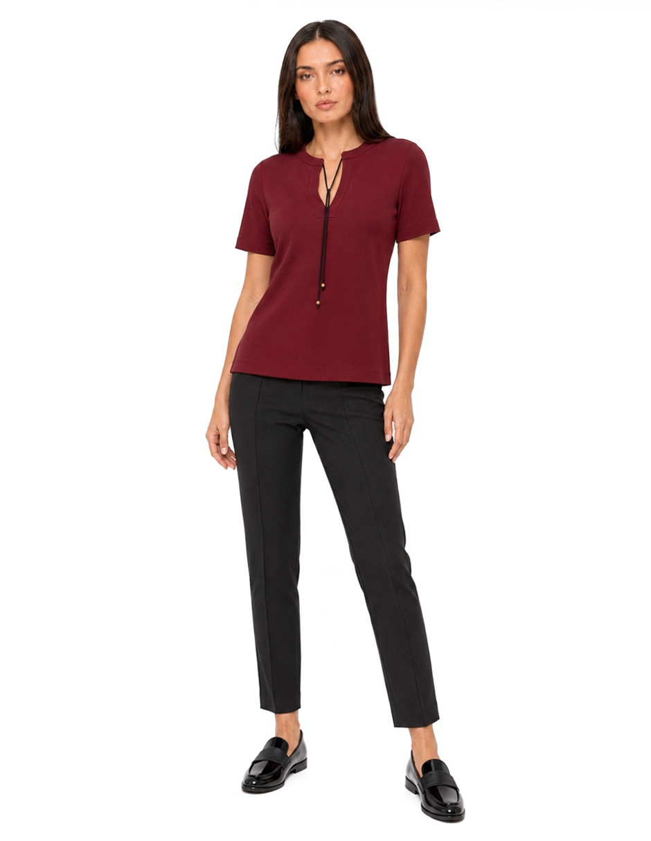 Blusa manga corta para mujer 4