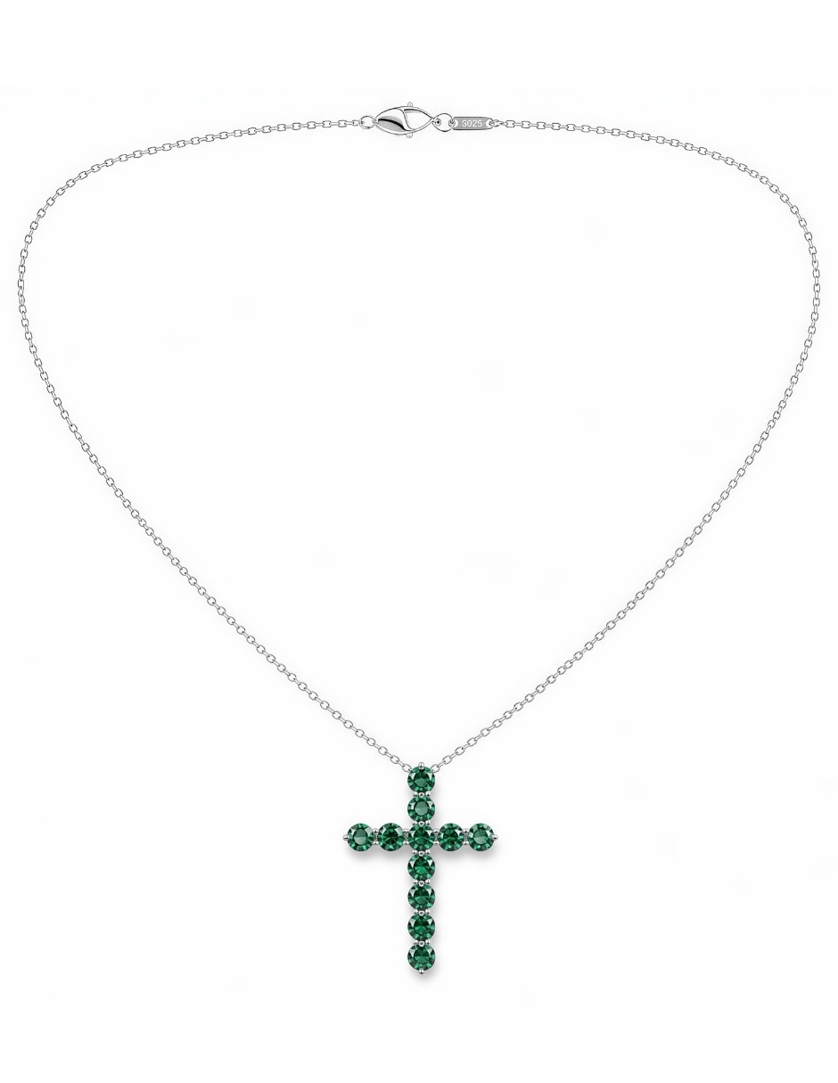 Collar con dije de cruz althéa de plata p 925 2