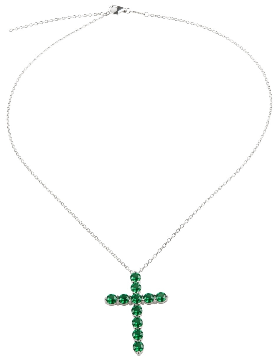 Collar con dije de cruz althéa de plata p 925 5
