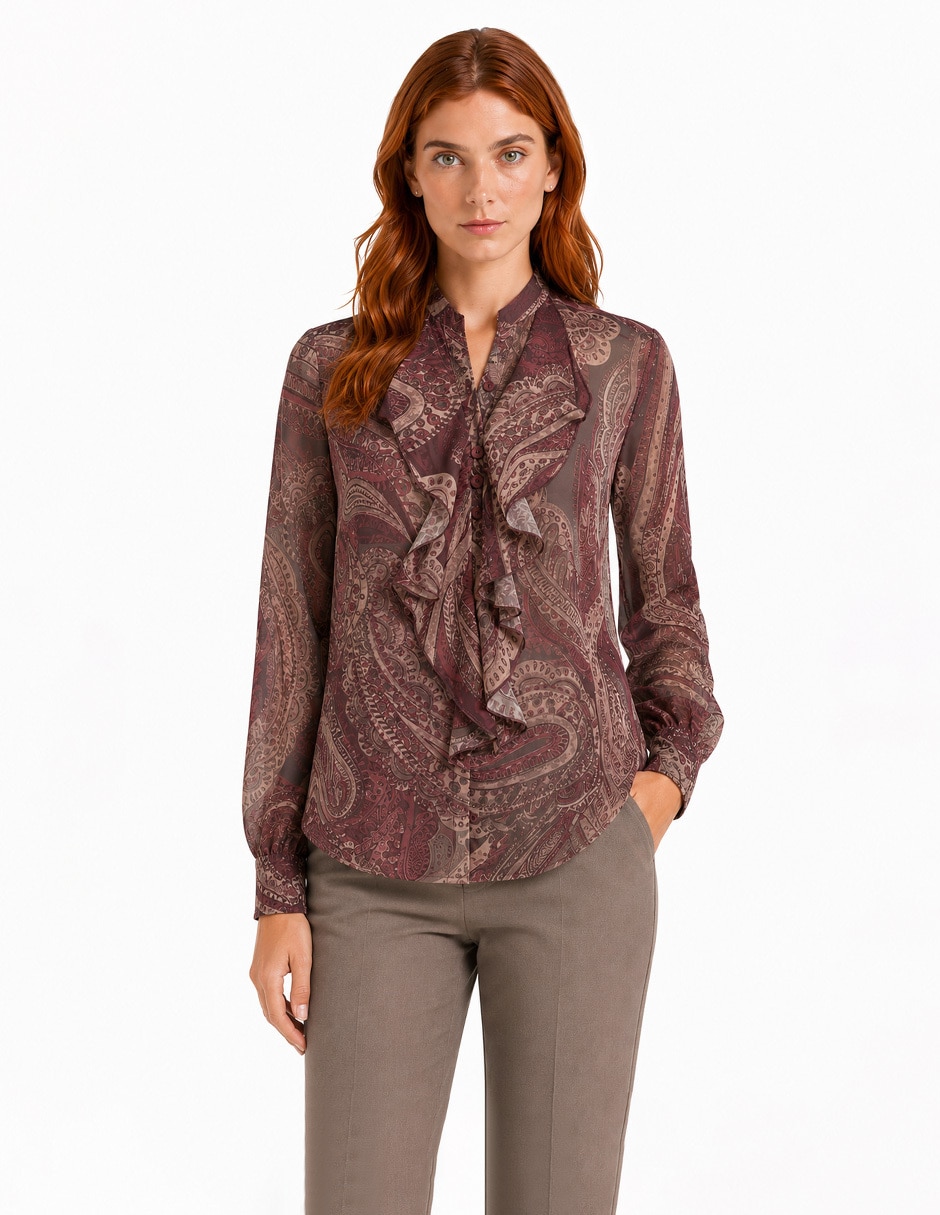 Blusa manga larga para mujer
