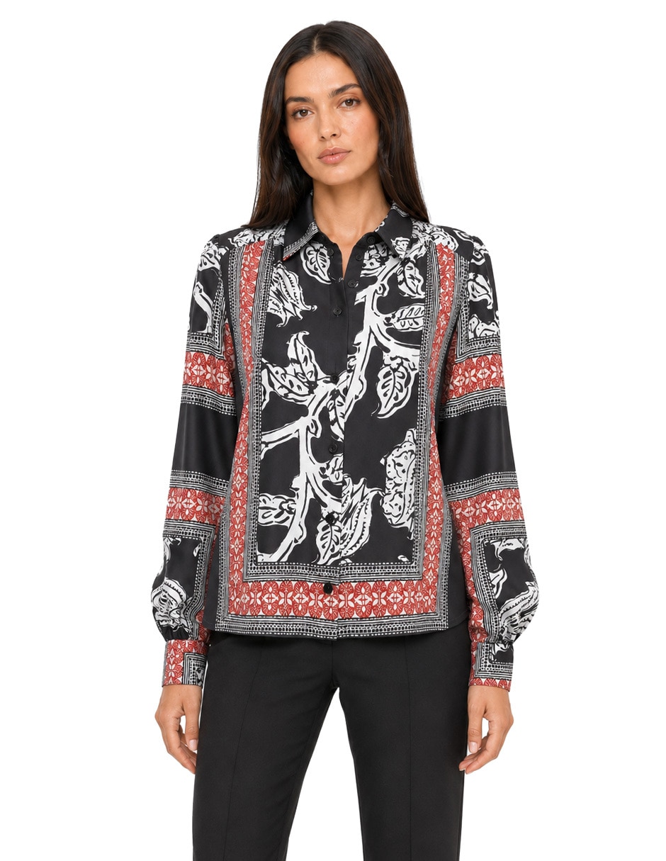 Blusa manga larga para mujer