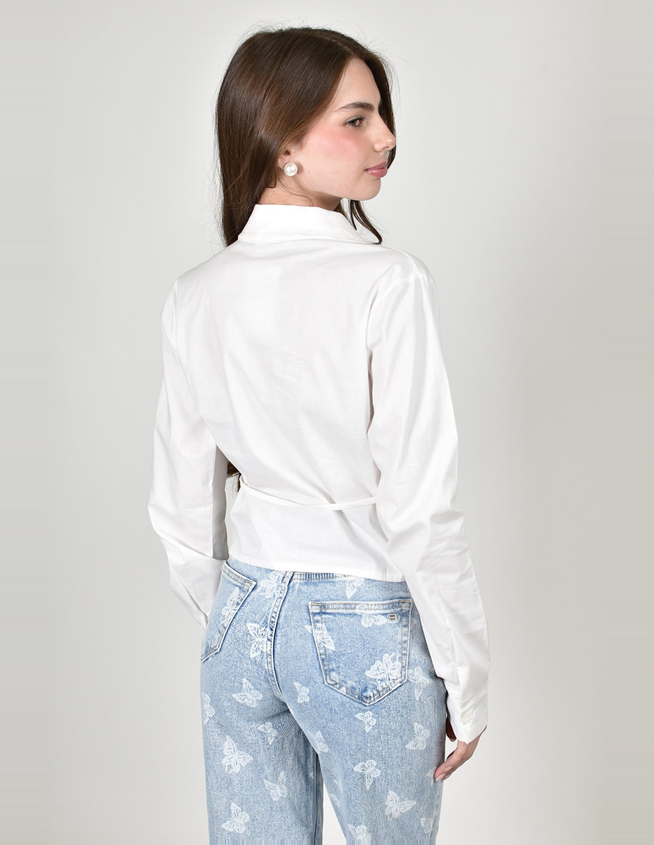 Blusa roman fashion manga larga para mujer