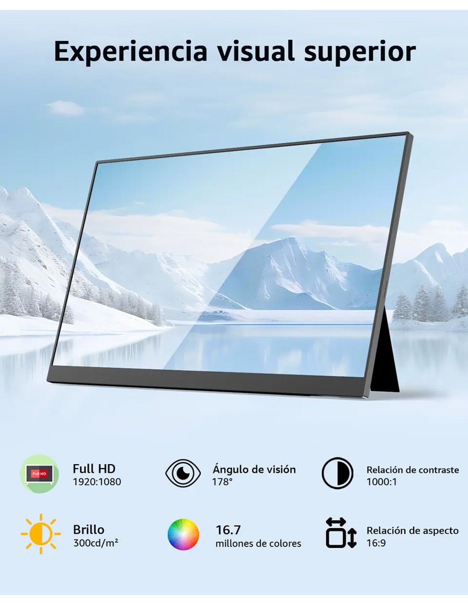 Monitor portátil pma015zj ips full hd 15.6 pulgadas pma015zj 2