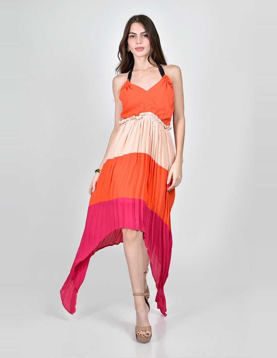 Vestido a la rodilla casual roman fashion para mujer