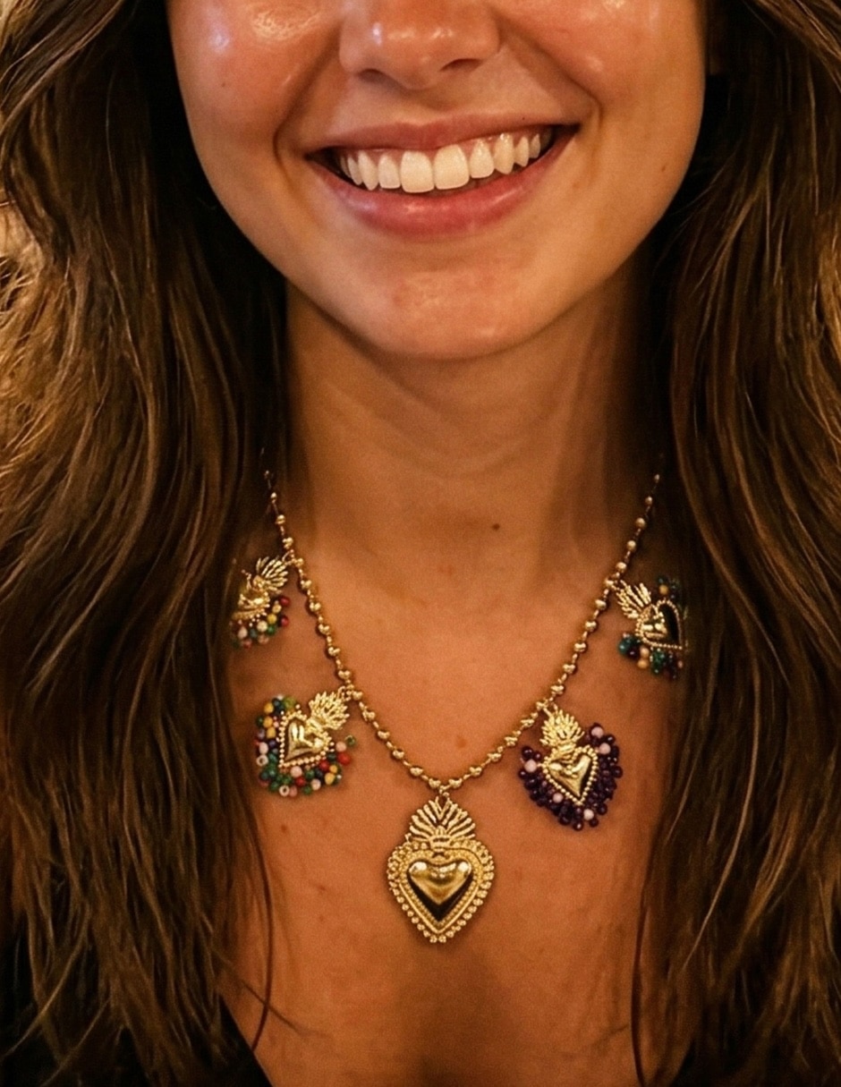 Collar de corazón yoiko coralia