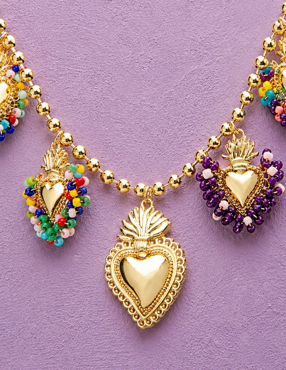 Collar de corazón yoiko coralia
