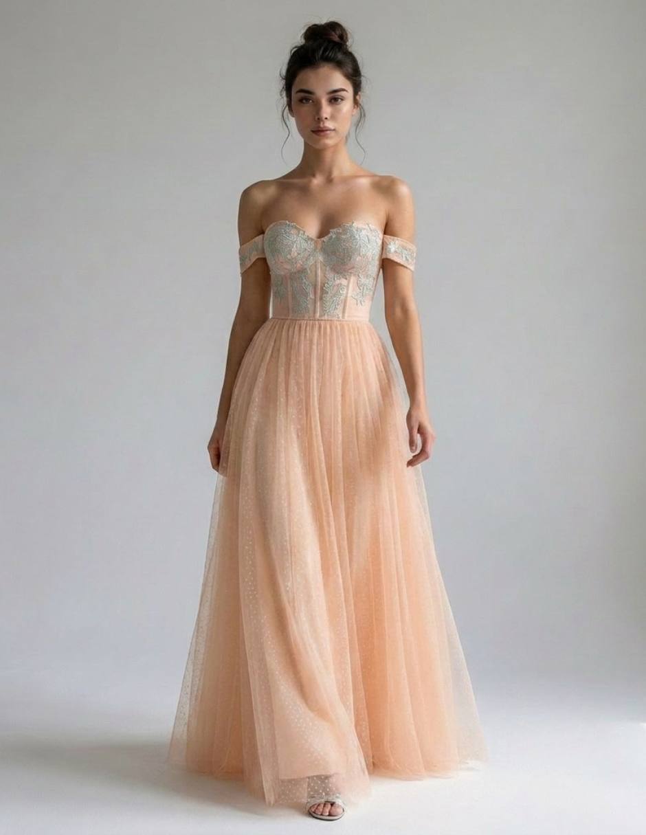 Vestido de fiesta maniju para mujer