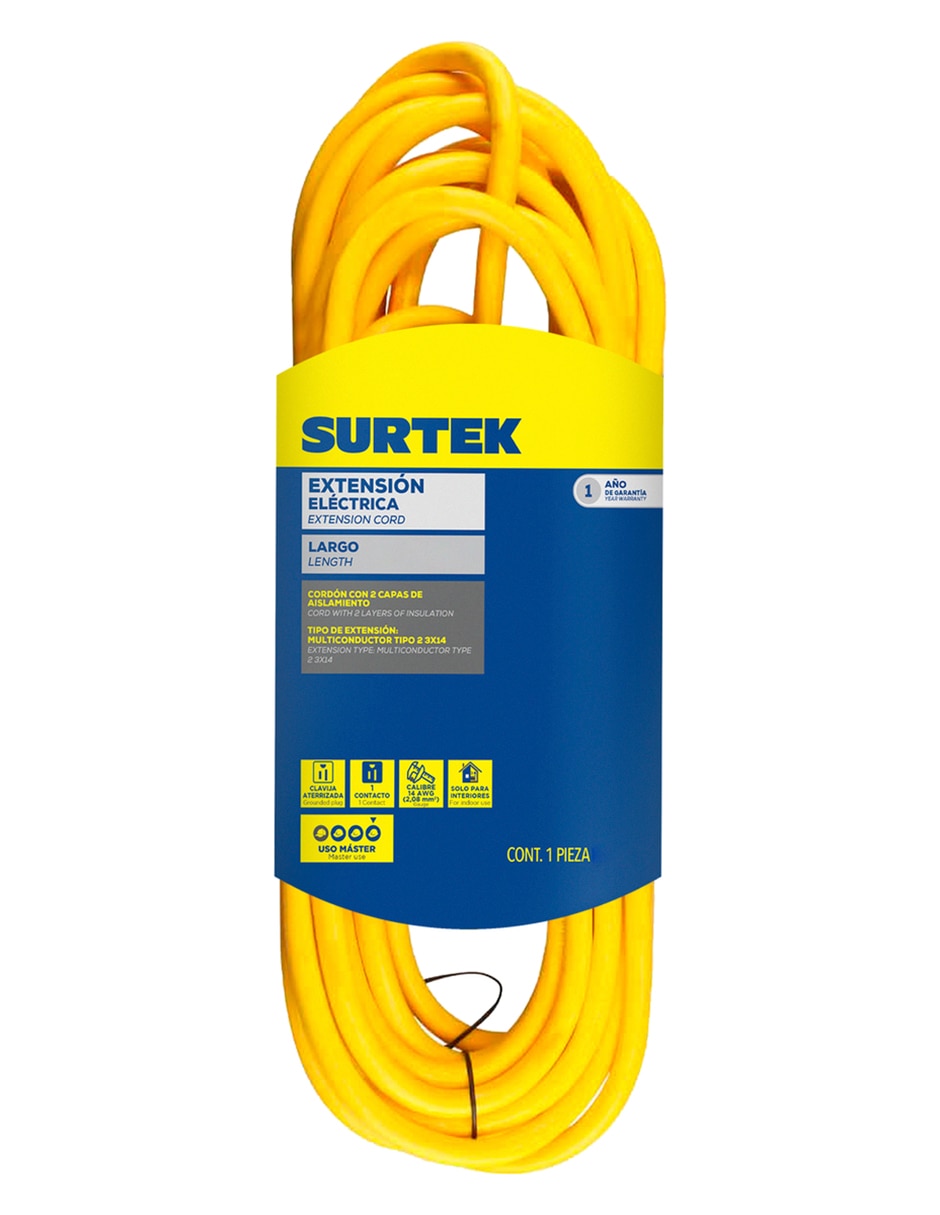 Extensión eléctrica surtek 8 m