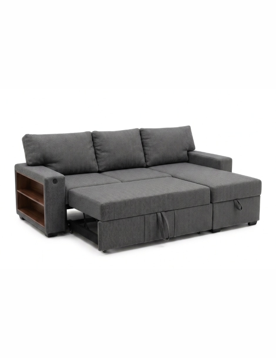 Sofá cama de madera pino 1