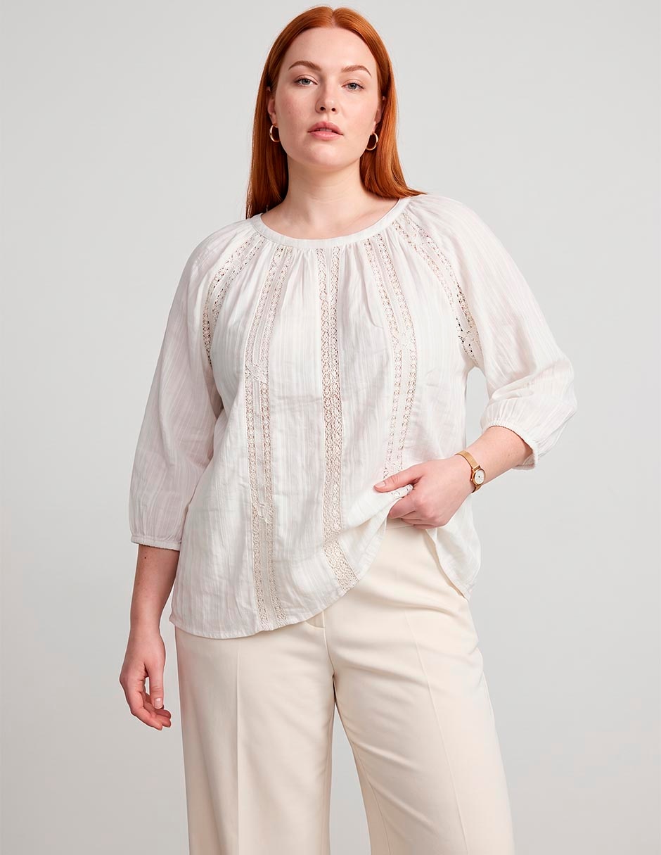 Blusa manga 3/4 para mujer