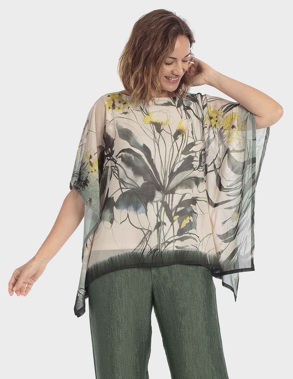 Blusa manga 3/4 para mujer Blusa manga 3/4 para mujer
