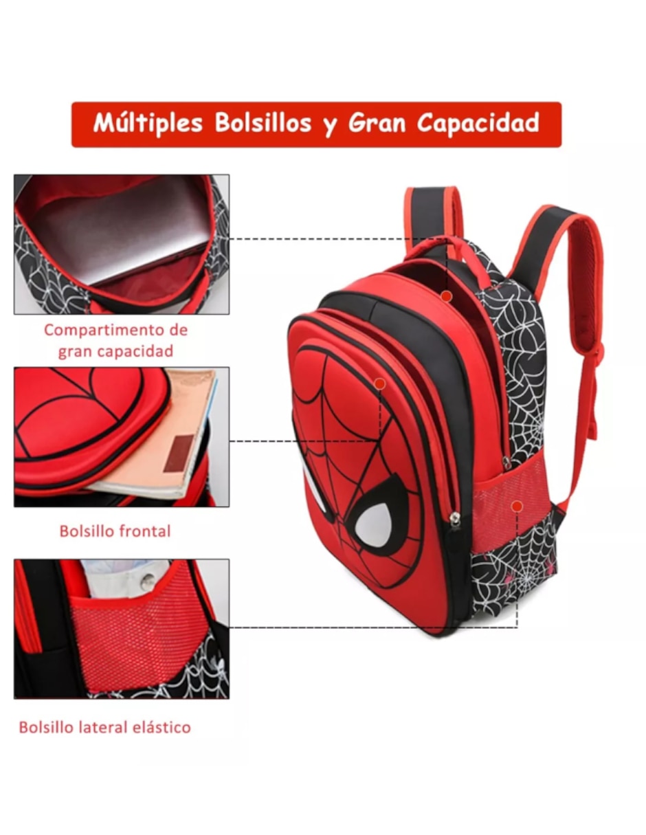 Mochila infantil marvel spiderman para niño 2