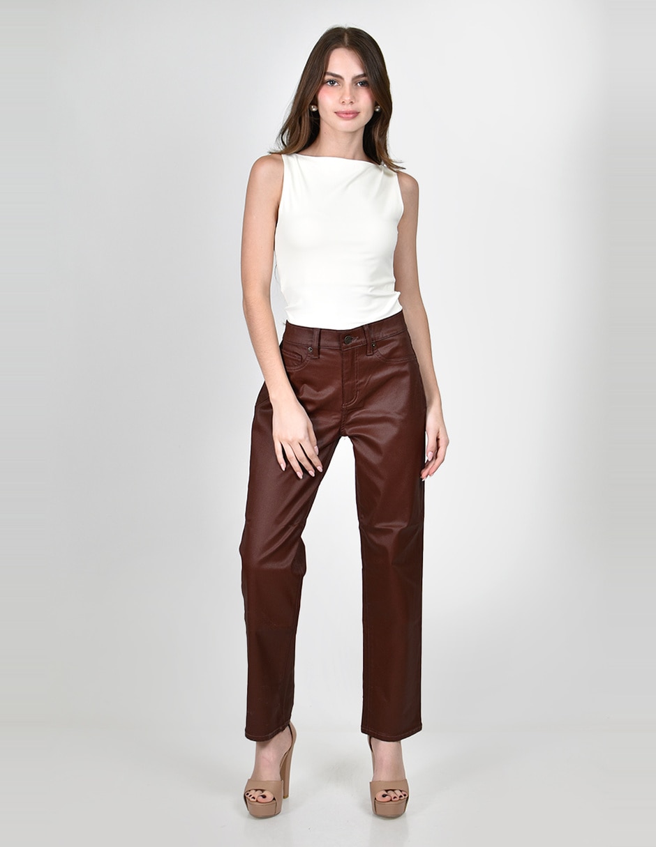 Pantalón regular straight para mujer 4