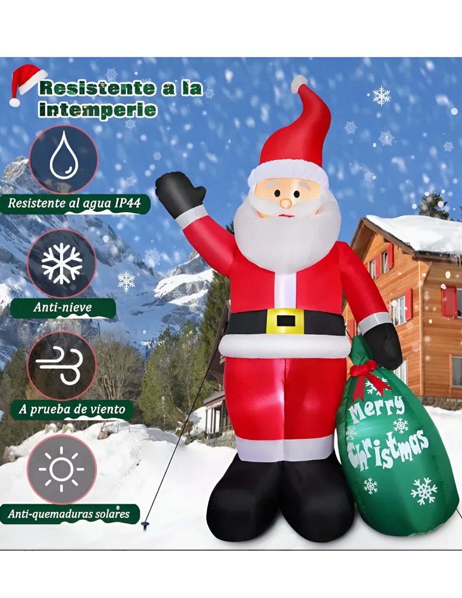 Inflable decorativo forma de santa claus 4
