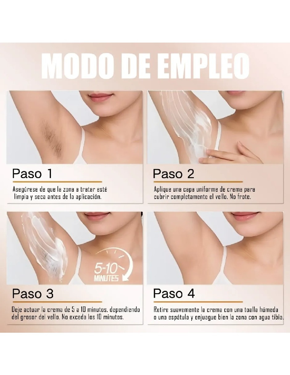 Crema depilatoria para cualquier área del cuerpo 100 ml 2