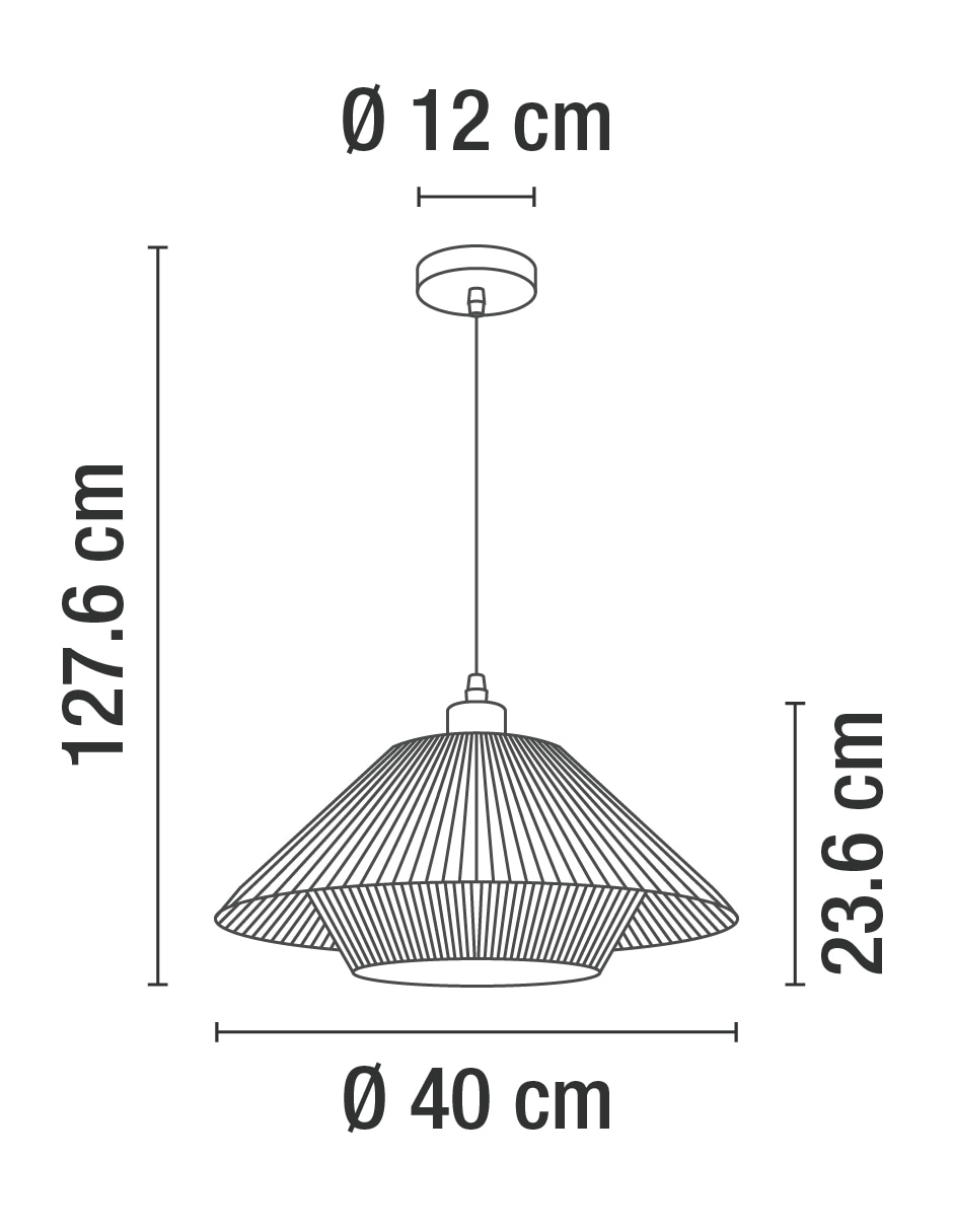 Lampara colgante calux incandescente y led
